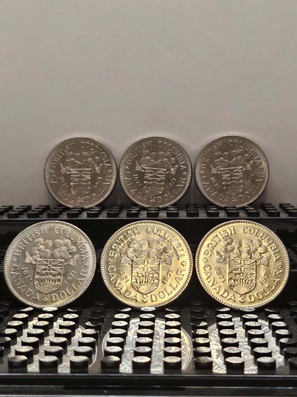 Canada 1871-1971 Canadian British Columbia BC Commemorative $1 Dollar Coins X6