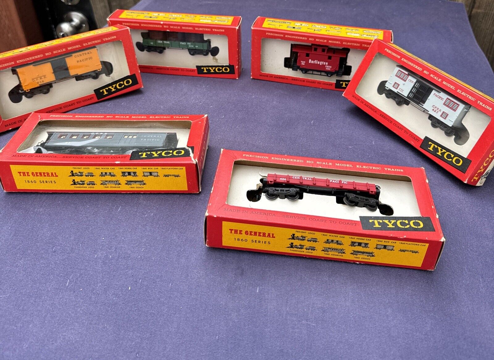 Vintage Tyco The General 1860 Series HO Train Lot Of 6