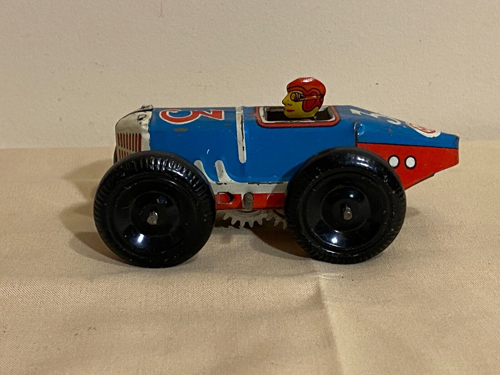 Marx Wind Up #3 Racer Vintage Race Car Toy al-68