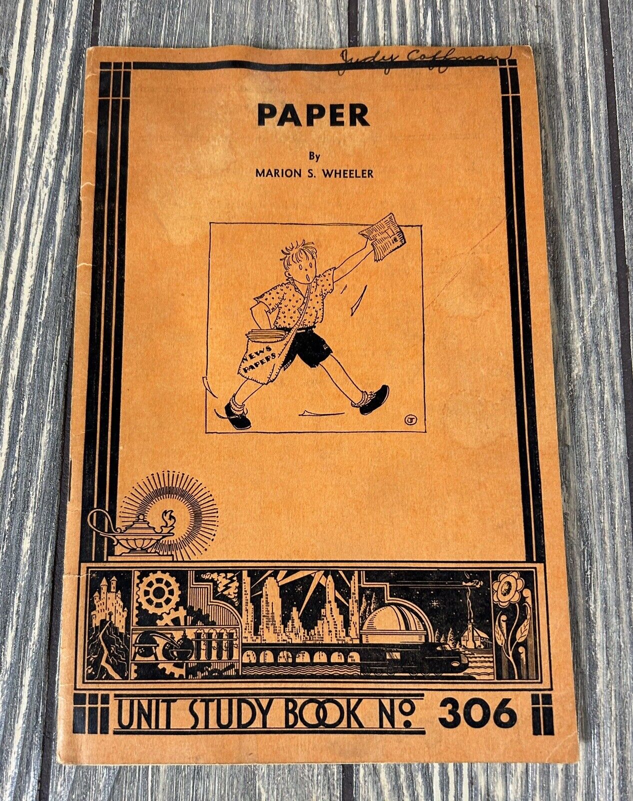 Vintage 1934 Paper By Marion S Wheeler Unit Study Booklet No 306 