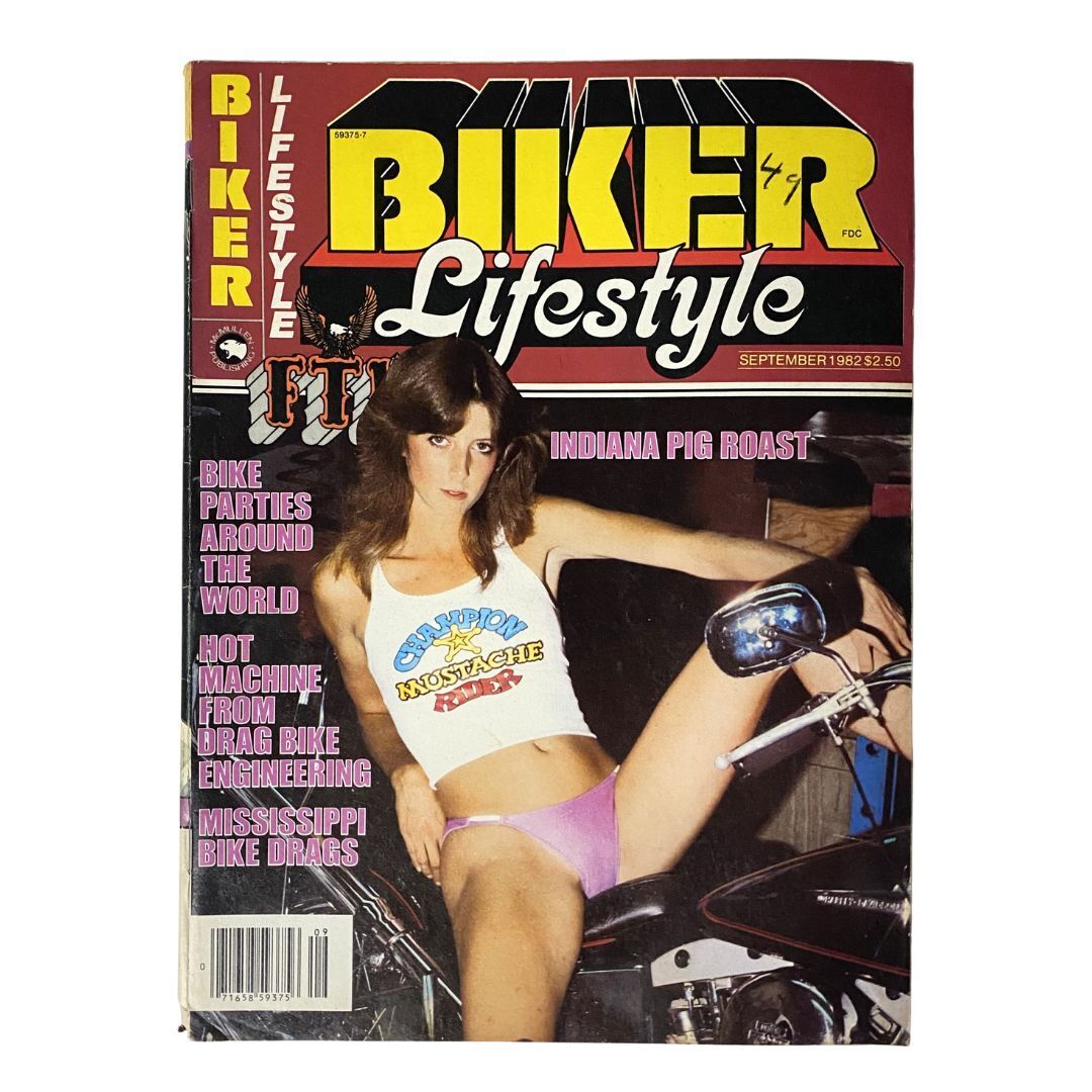 VTG Biker Lifestyle Magazine September 1982 Indiana Pig Roast No Label