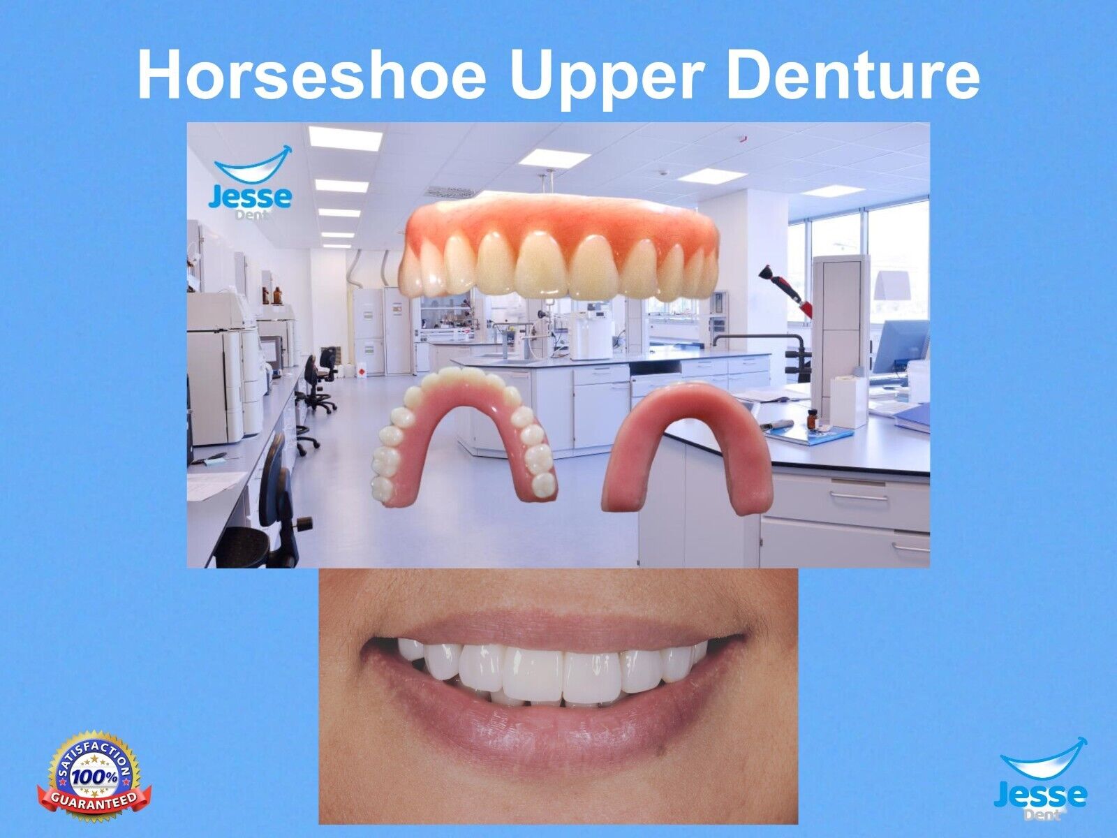 Denture Horseshoe UPPER Temporary Dentures / DIY Denture / MEDIUM UPPER