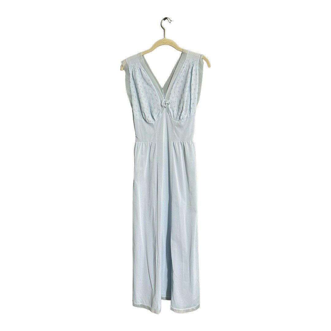 Vintage 1960’s Women’s Dress Slip Maxi Light Blue 1960’s Size 34