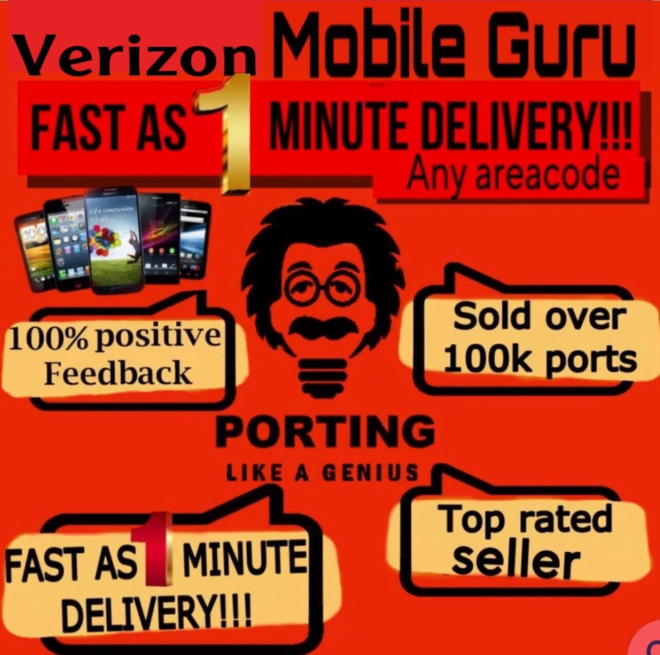 VERIZON WIRELESS PORT NUMBERS. 5 Min  DELIVERY ANY AND ALL AREACODES Fast