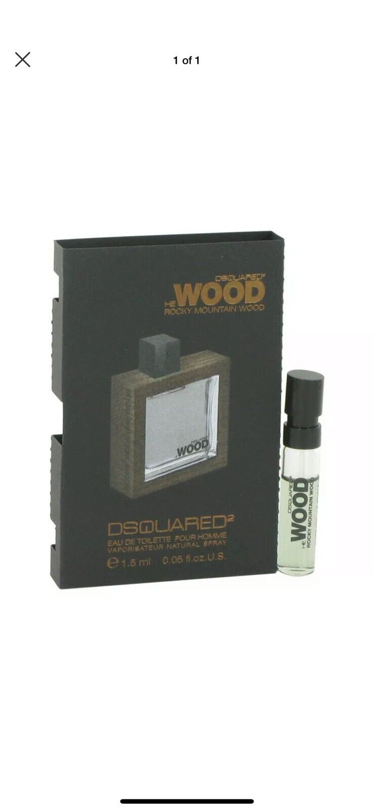 2 X He Wood Rocky Mountain Wood by Dsquared2 0.05 oz Vial (sample) for Men
