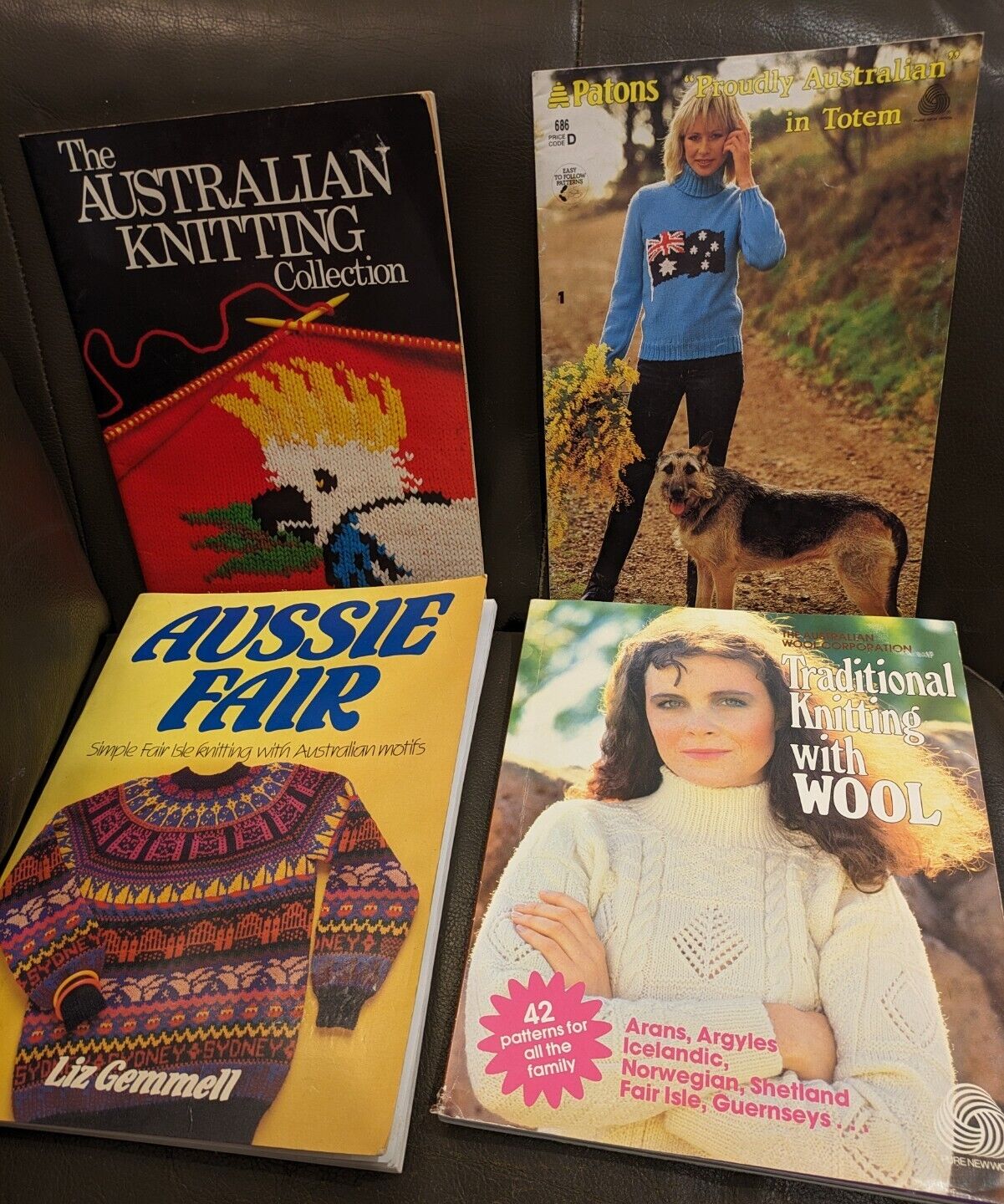 4 x 1980s Australian Knitting pattern books  ~ Australiana Retro ~ Good Cond