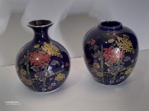 nippon vases Pre War antique hand painted