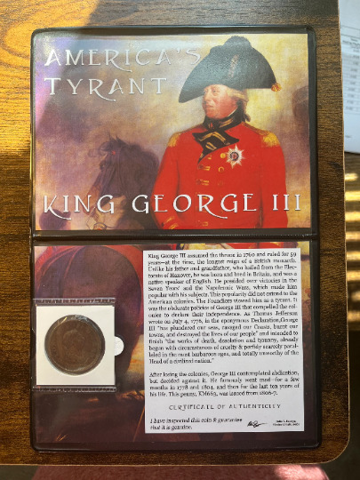 Colonial Coinage - King George III Copper Half Penny Coin Deluxe Folio