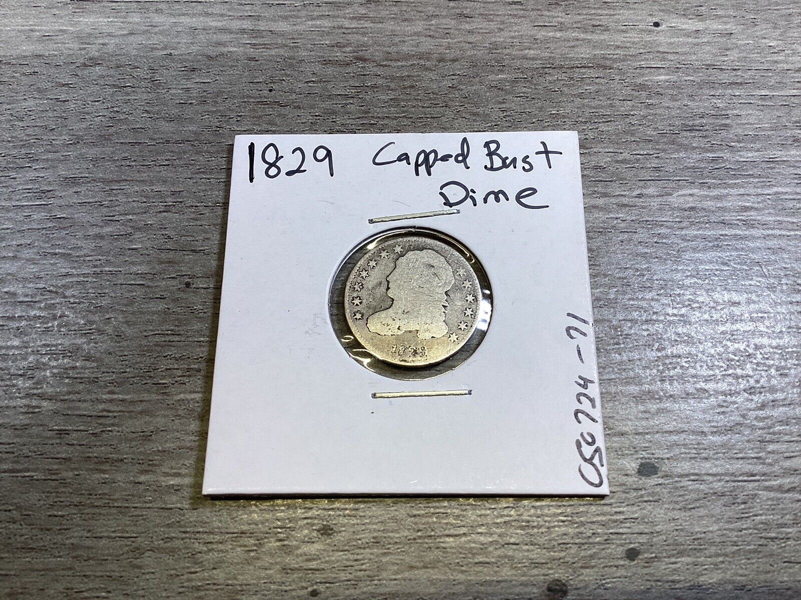 1829-Capped Bust Silver Dime 10c Circulated-Over 195 Year Old Coin-050724-71