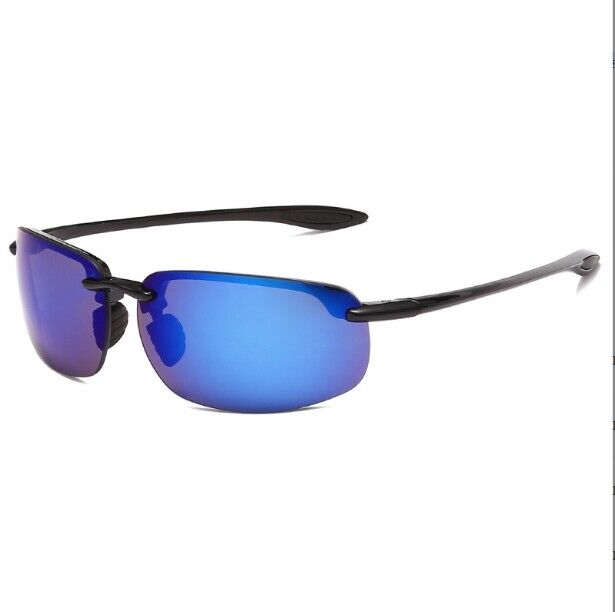 Maui Jim Ho'okipa rimless polarised sunglasses New Unisex Blue Hawaii