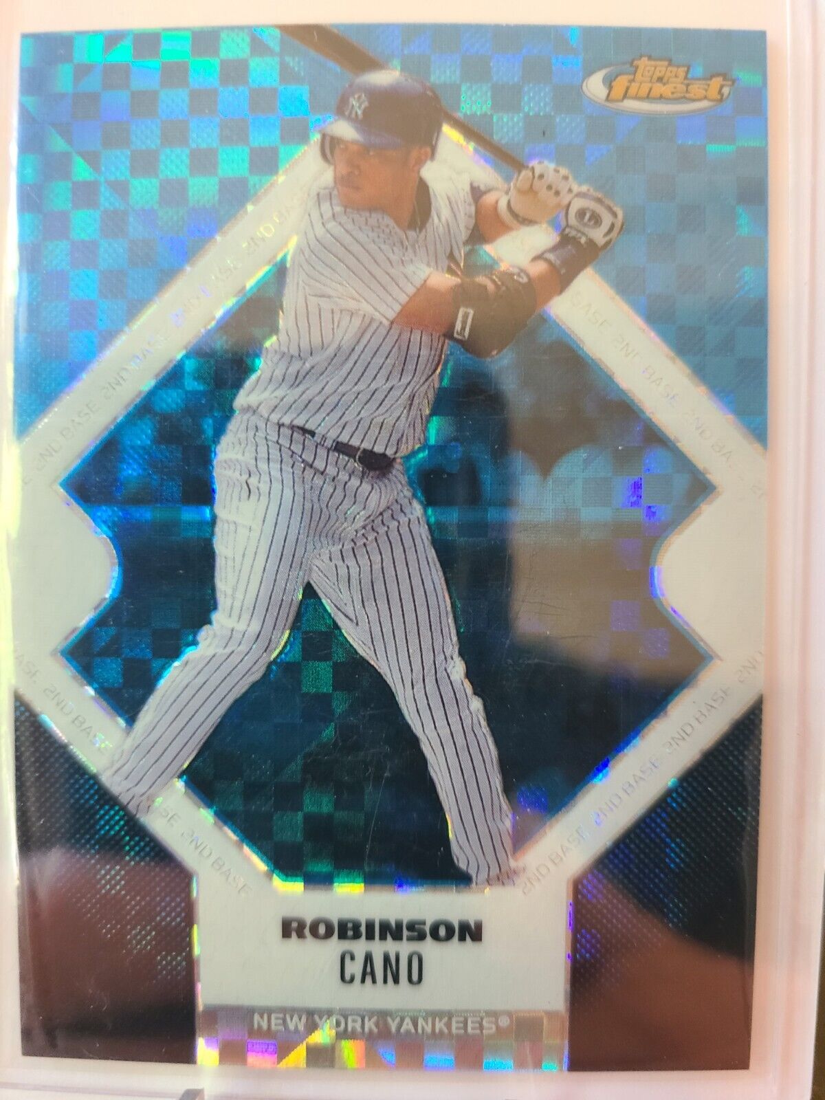 2006 Topps Finest #64 Robinson Cano Blue Xfractor /150 NY Yankees