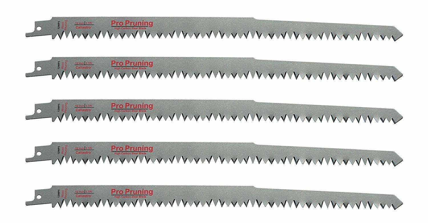 12-Inch Wood Pruning Reciprocating Saw Blades - 5 Pack