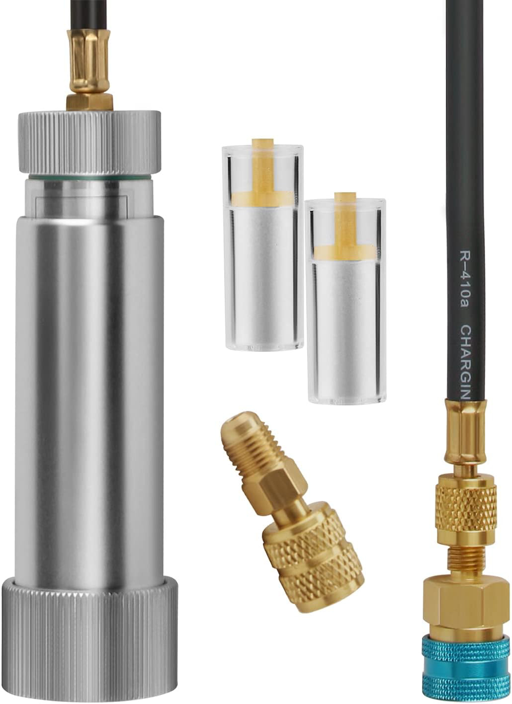 Lichamp AC Oil Injector R1234YF, R410A HVAC A/C Dye Injector Kit with Coupler