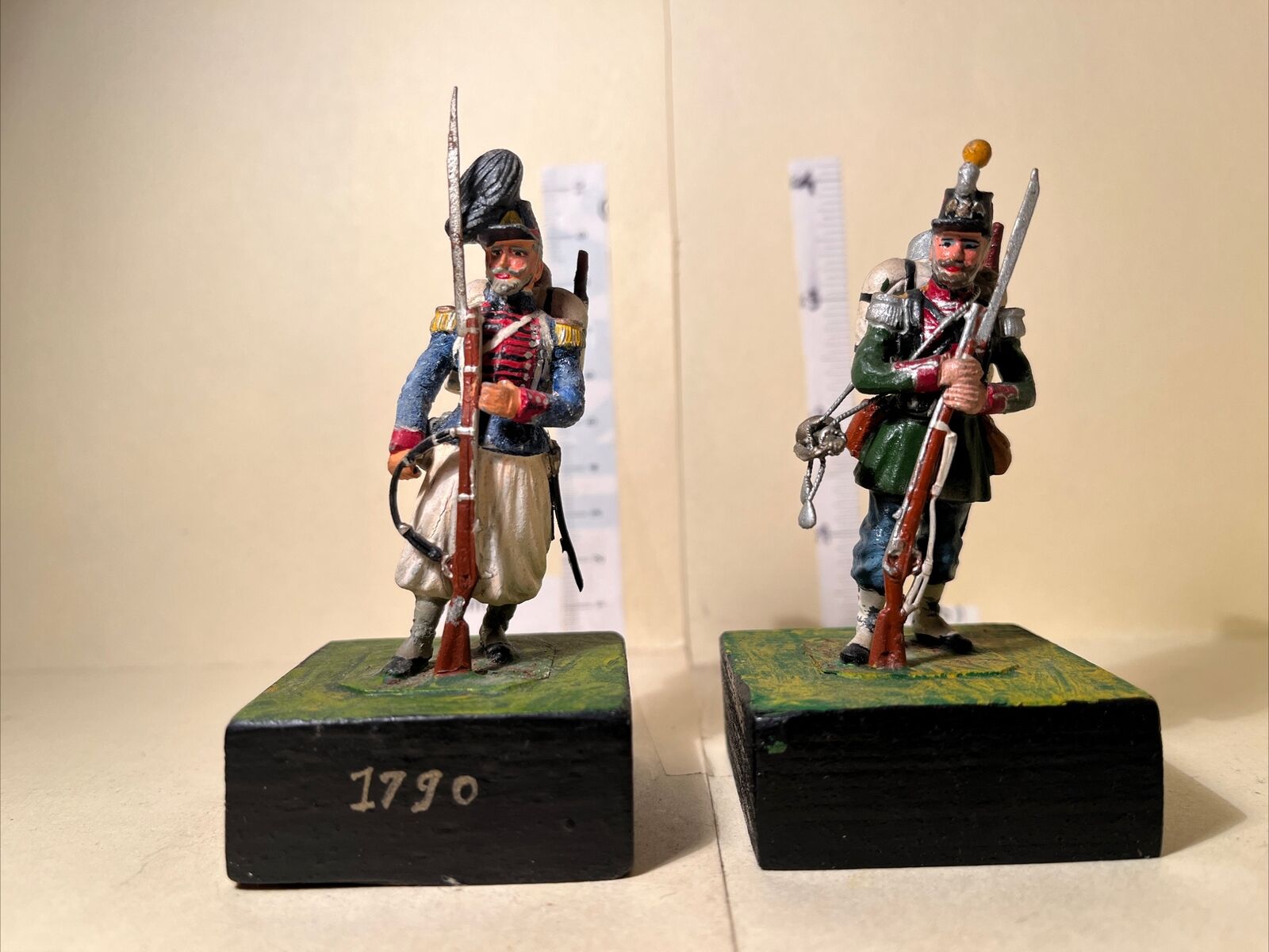 French Chassiurs 1700’s Used But Mint In Full Detailed Uniforms Great details