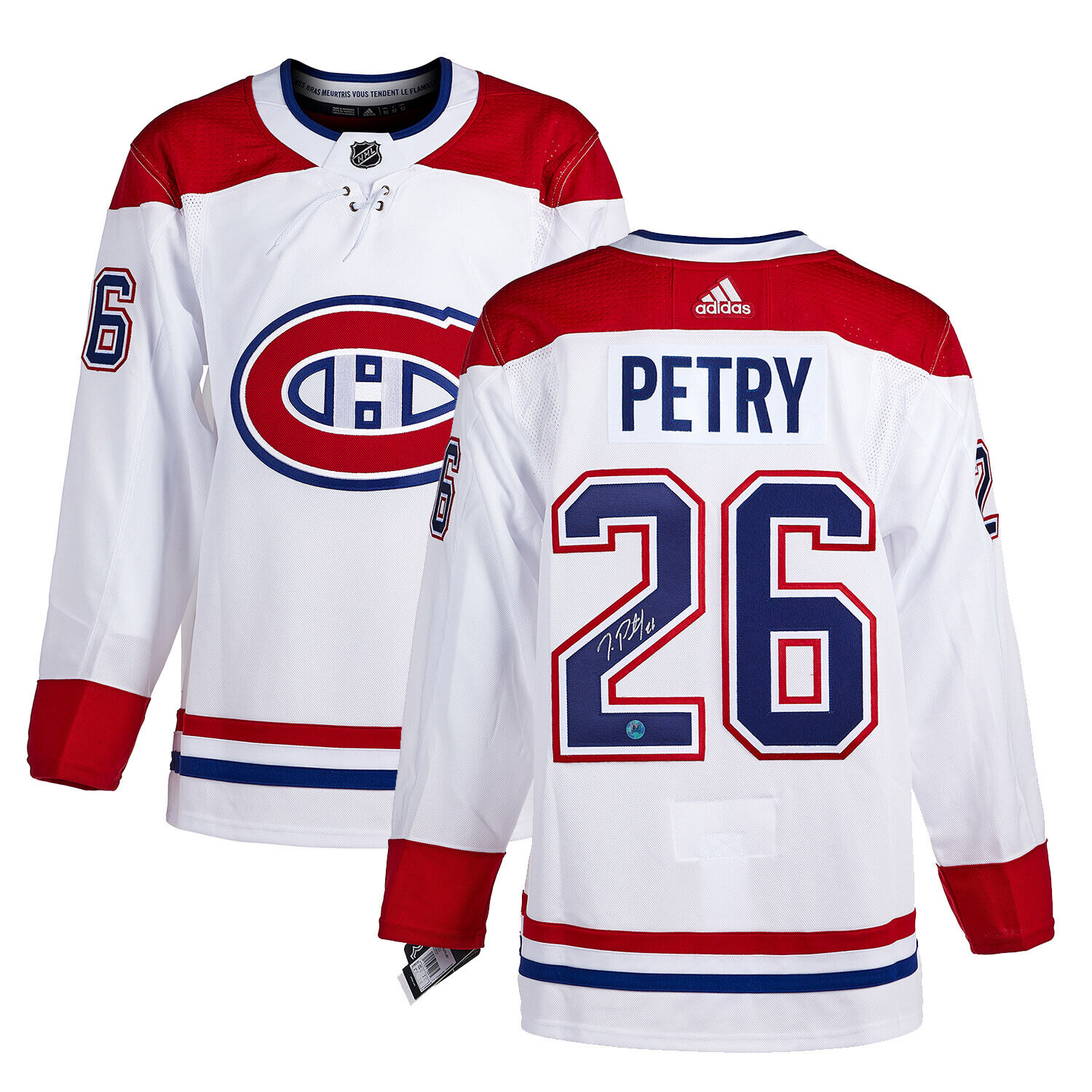 Jeff Petry Montreal Hockey Signed White ADS Jersey