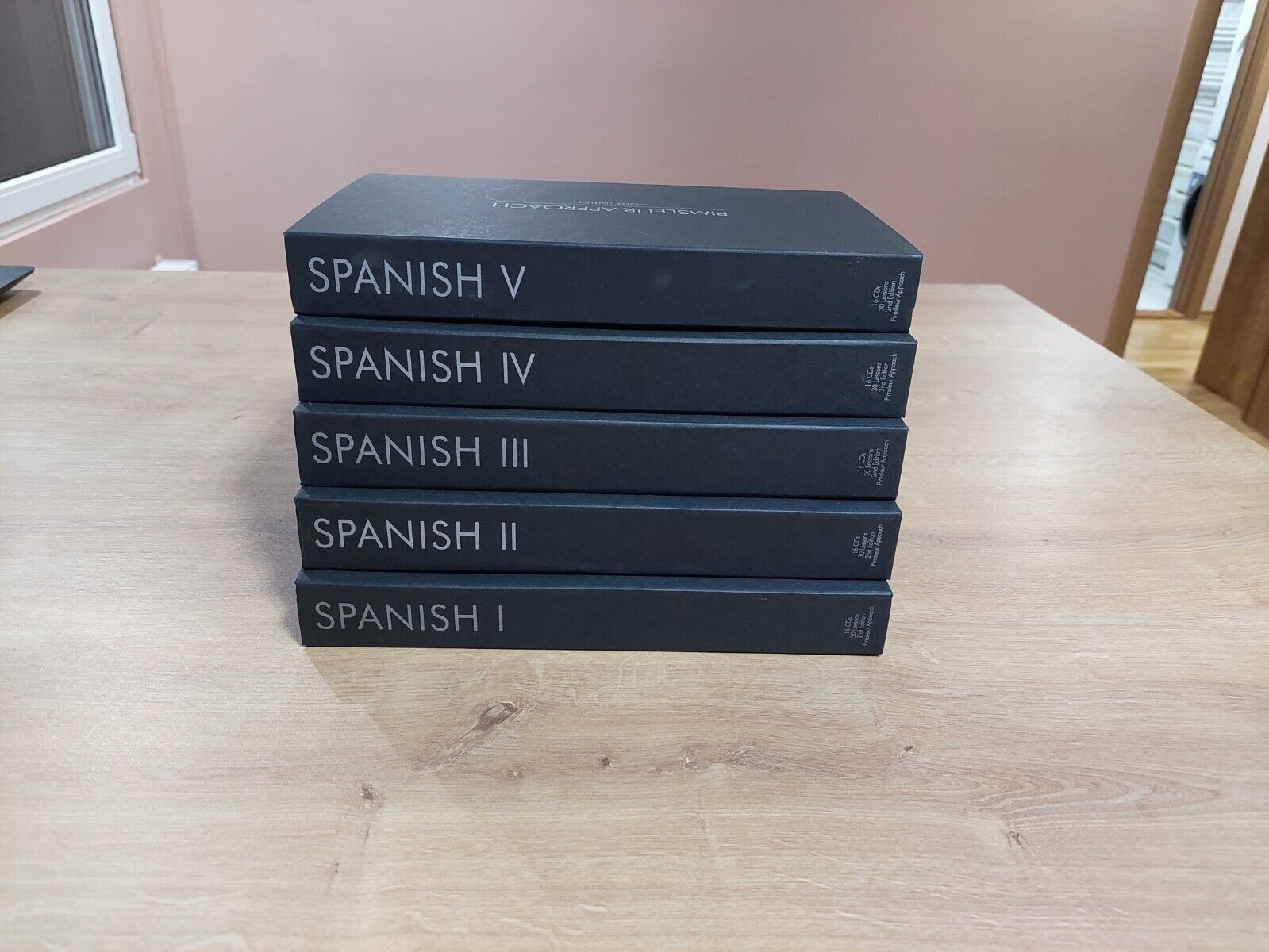 Pimsleur Approach Gold Edition Spanish Levels 1-5 Total 80 CDs Full Bundle