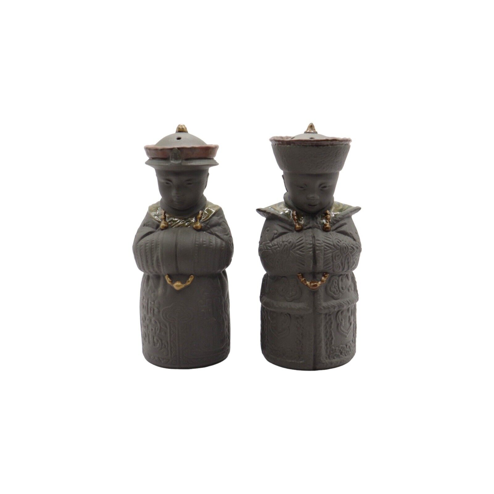 Lladró Emperor & Empress Porcelain Salt and Pepper Shakers with Original Box