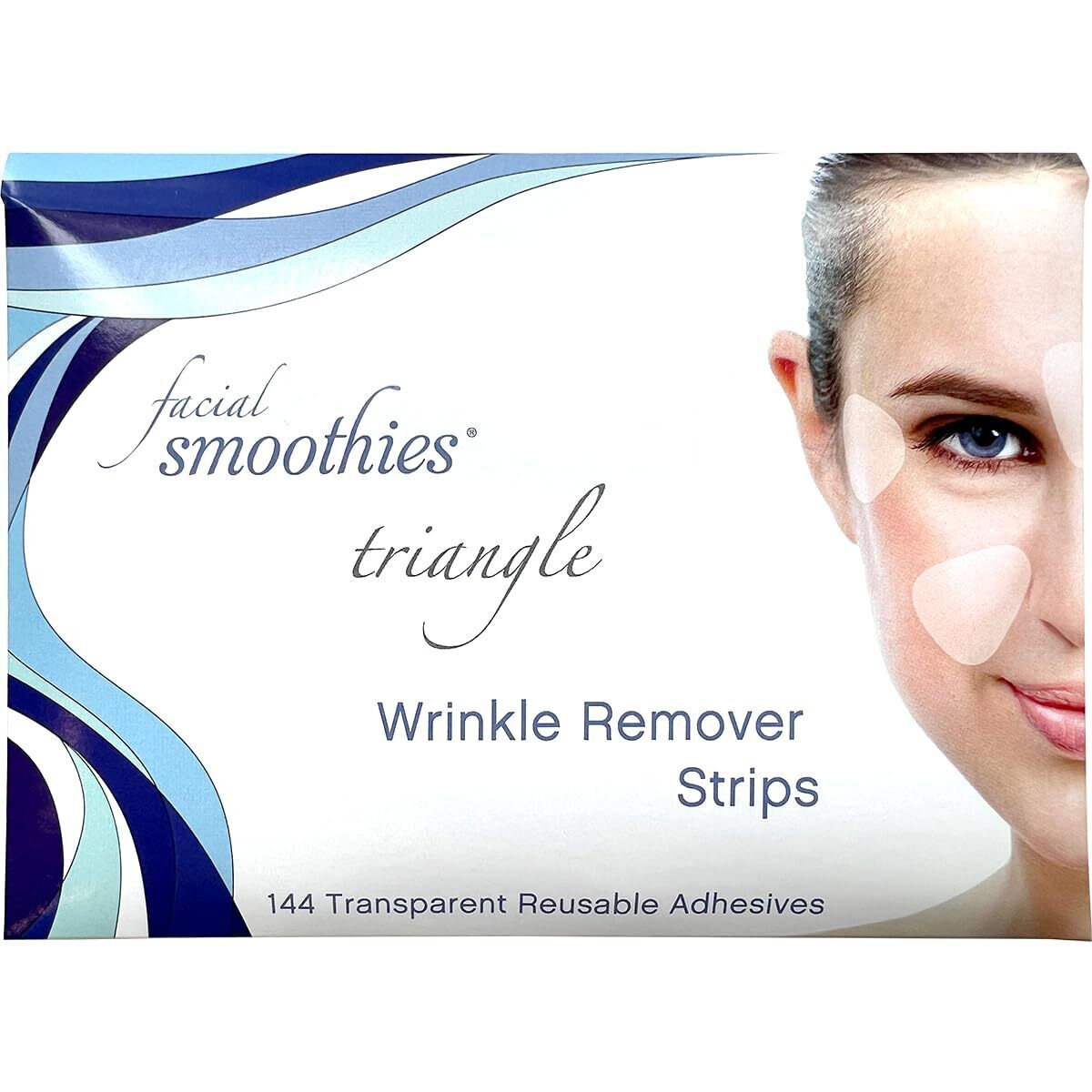 Smoothies Facial TRIANGLE Wrinkle Remover Strips, 144 Patches 
