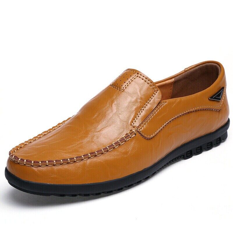 Men's Casual Shoes Genuine Leather Loafers Moccasins Slip on Driving Shoes