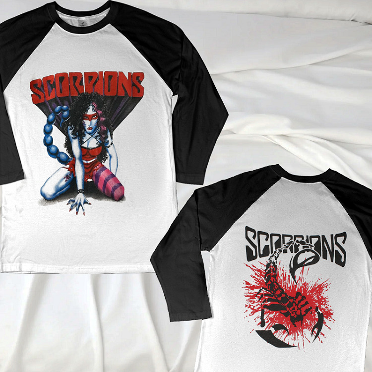 Scorpions Vintage 80s Deadstock Concert Tour Long Sleeve Raglan Shirt