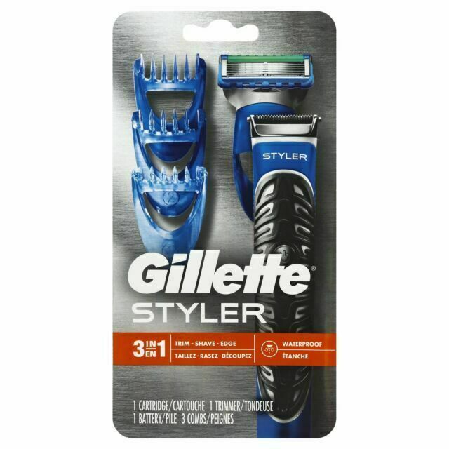 Gillette Styler 3 in 1 Trim Shave Edge Waterproof Men\'s Razor 1 Cartridge Sealed