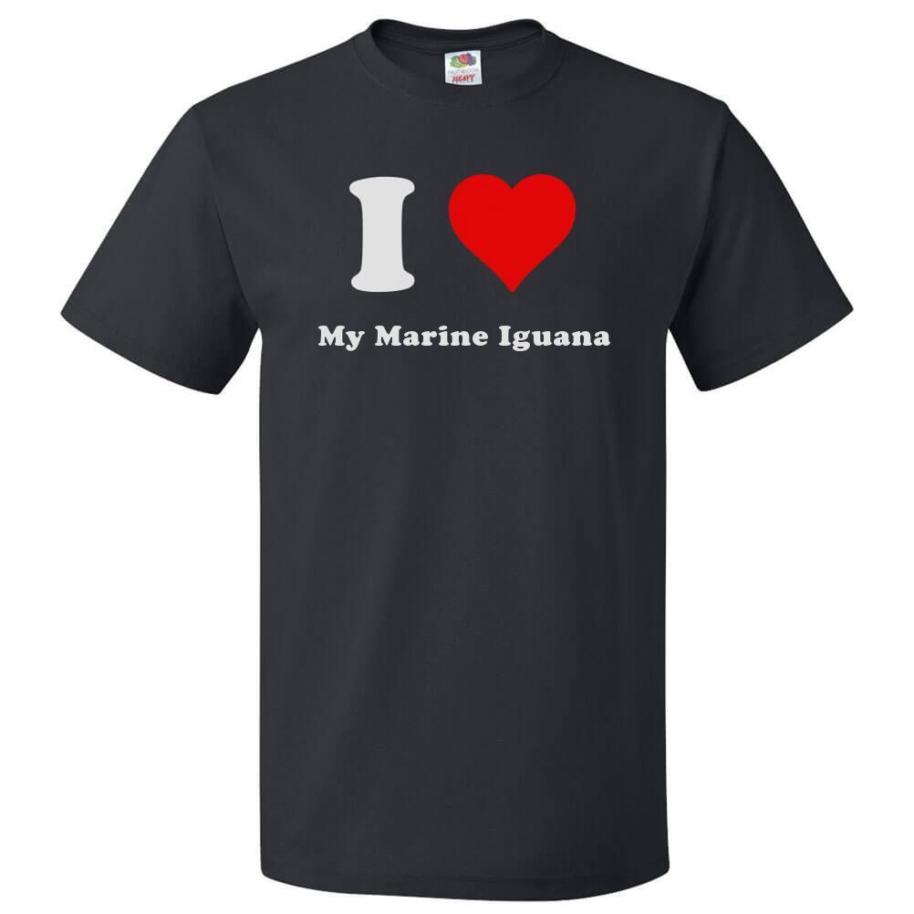 I Love My Marine Iguana T shirt I Heart My Marine Iguana Tee