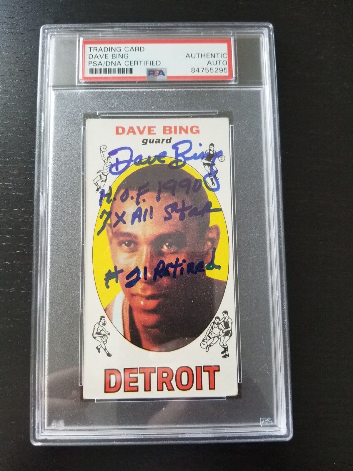 Dave Bing Signed 1969 Topps Rookie Auto PSA/DNA Certified Autographed Card