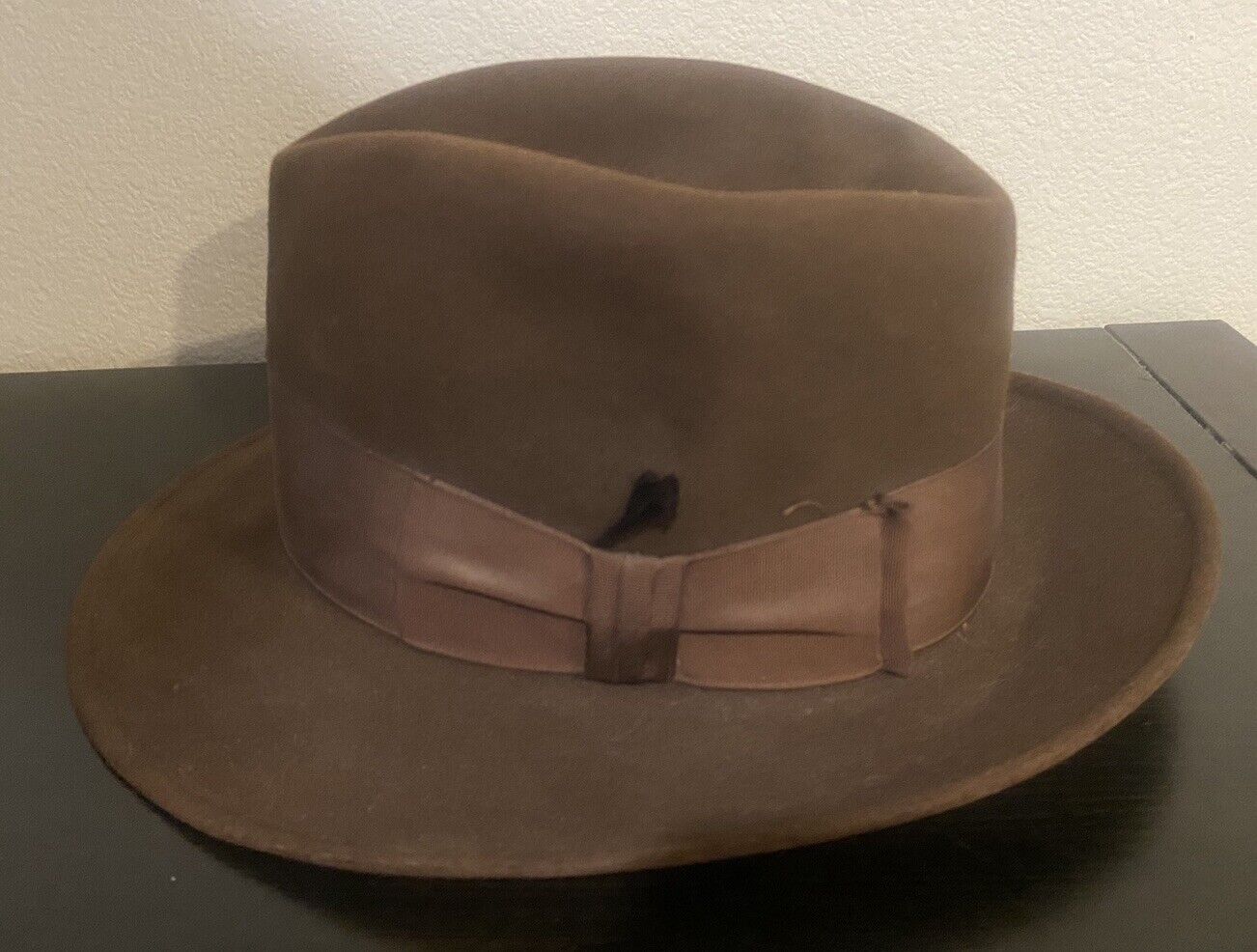Vintage Metropolitan IV Long Oval Brown Palco Hat 7 1/8 Littler Seattle WA #7932