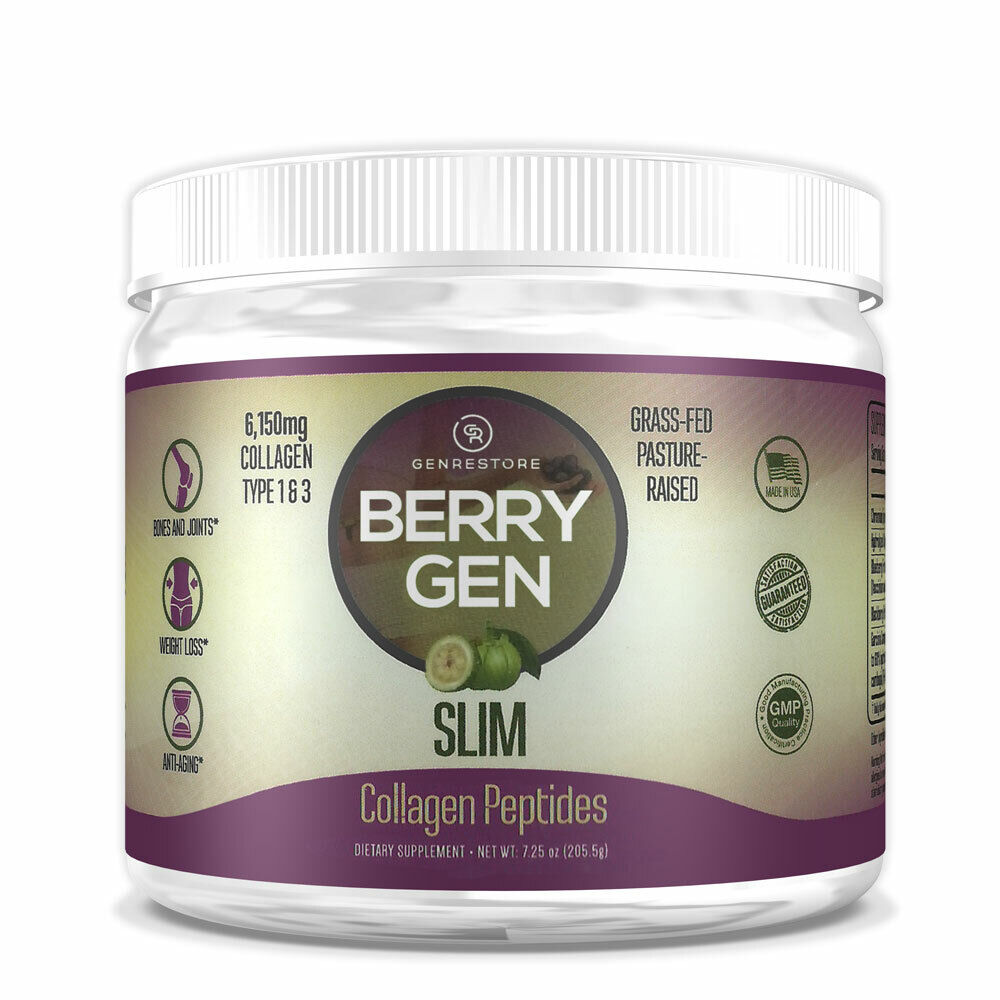 Berry Gen Slim- Dual Action Collagen & Antioxidants, Grass-Fed Collagen
