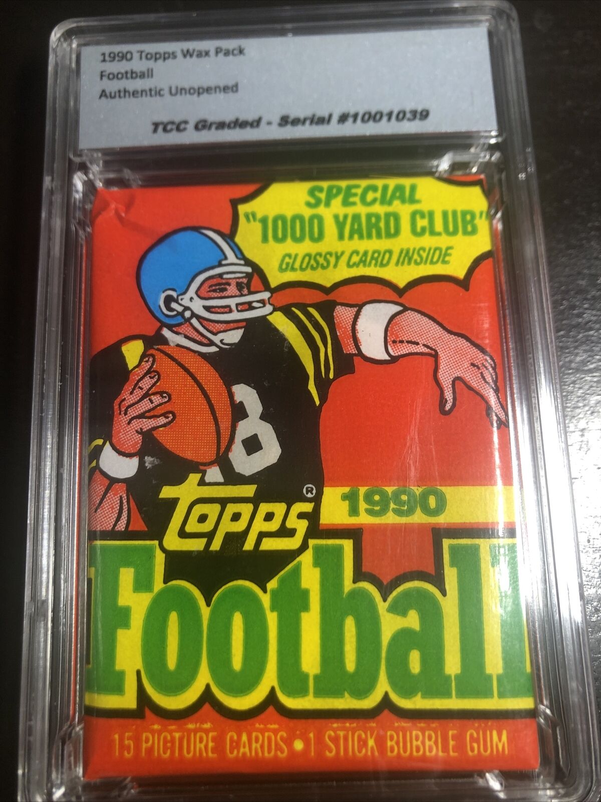 1990 Topps Football Wax Pack Certified Graded Authentic Unopened Encapsulated