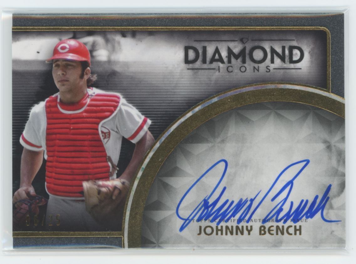 2023 Topps Diamond Icons Johnny Bench Auto /25 #DIA-JB TS1