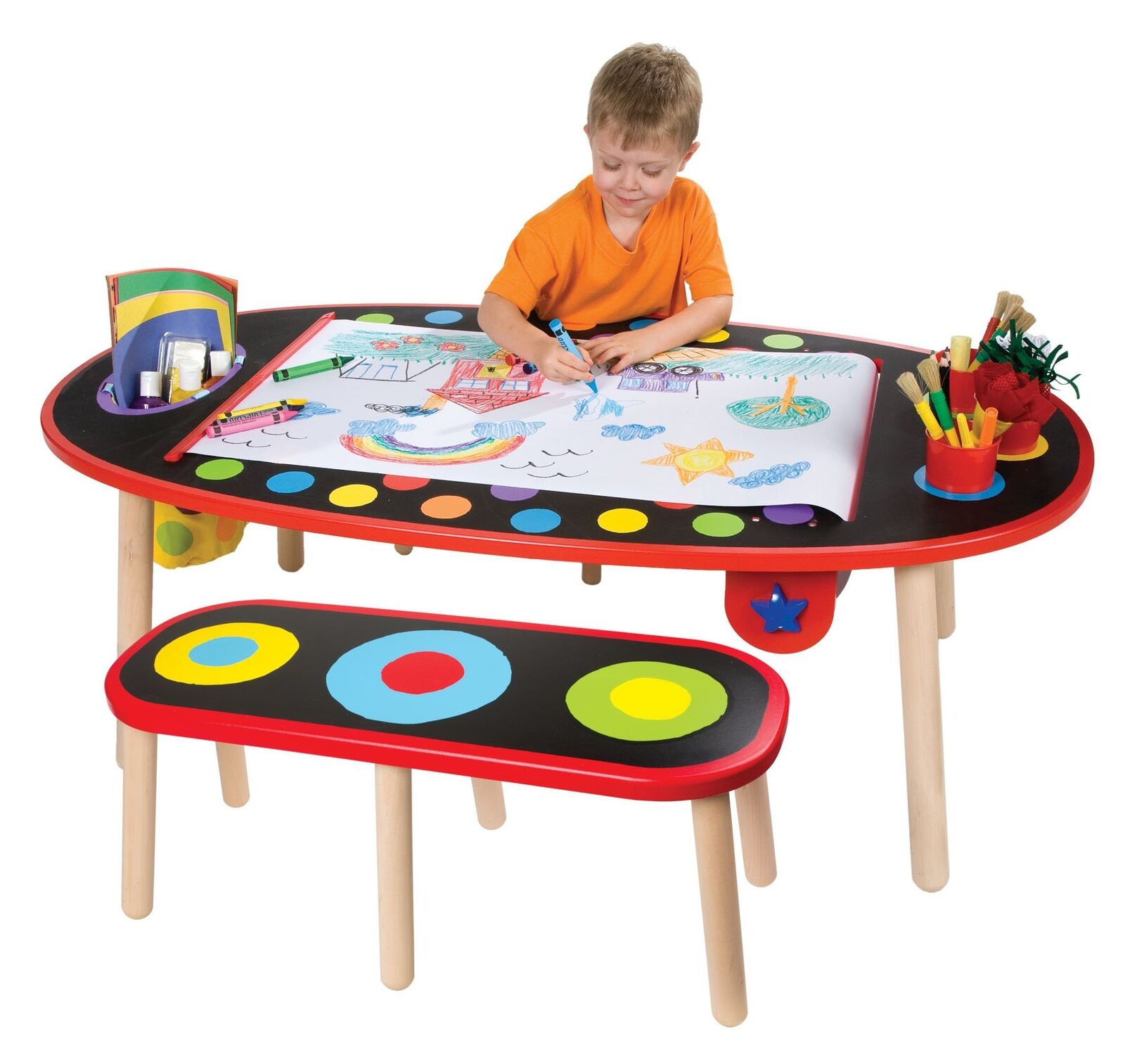 ALEX Toys Super Art Table with Paper Roll Kids Art Supplies