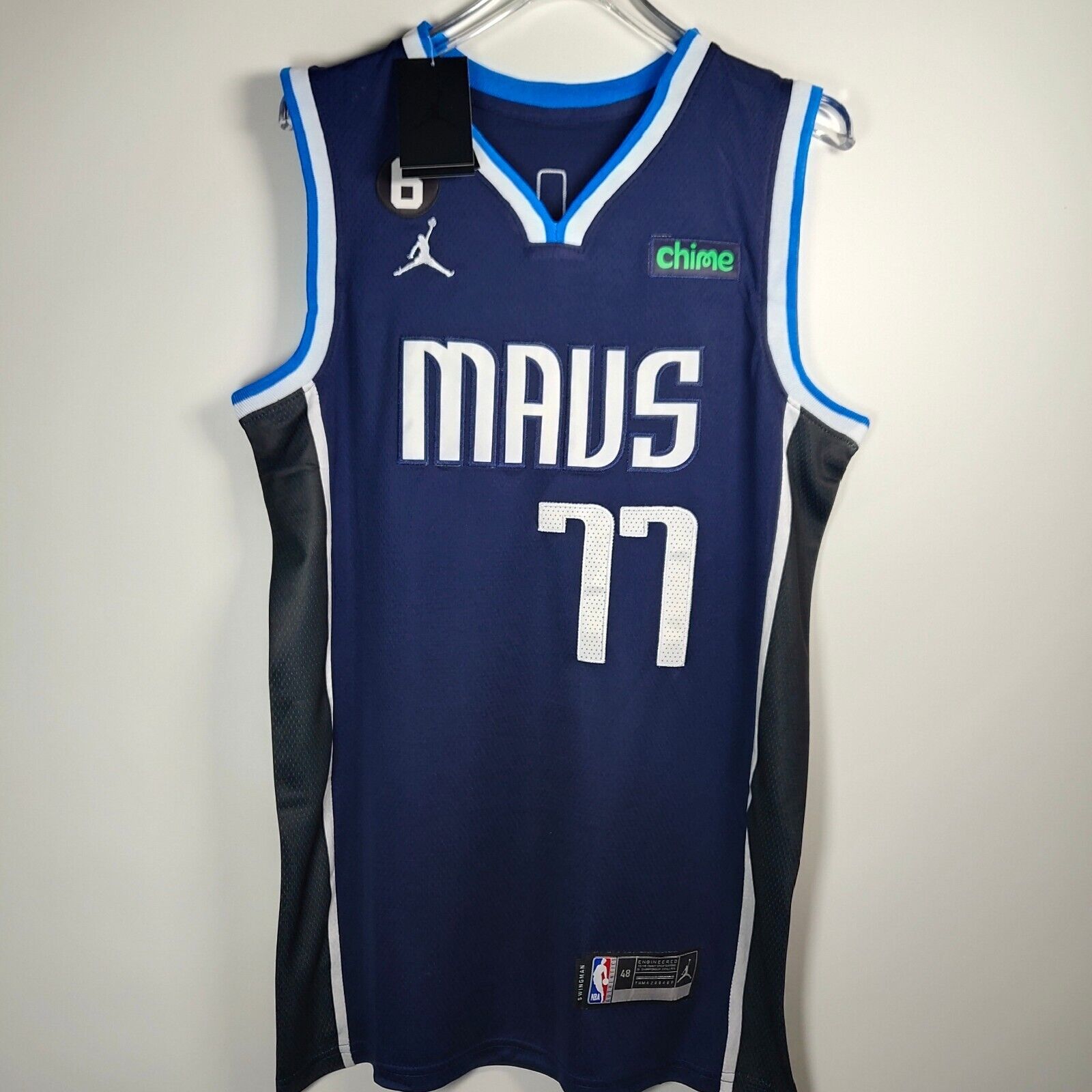 Luka Doncic #77 blue jersey embroidery