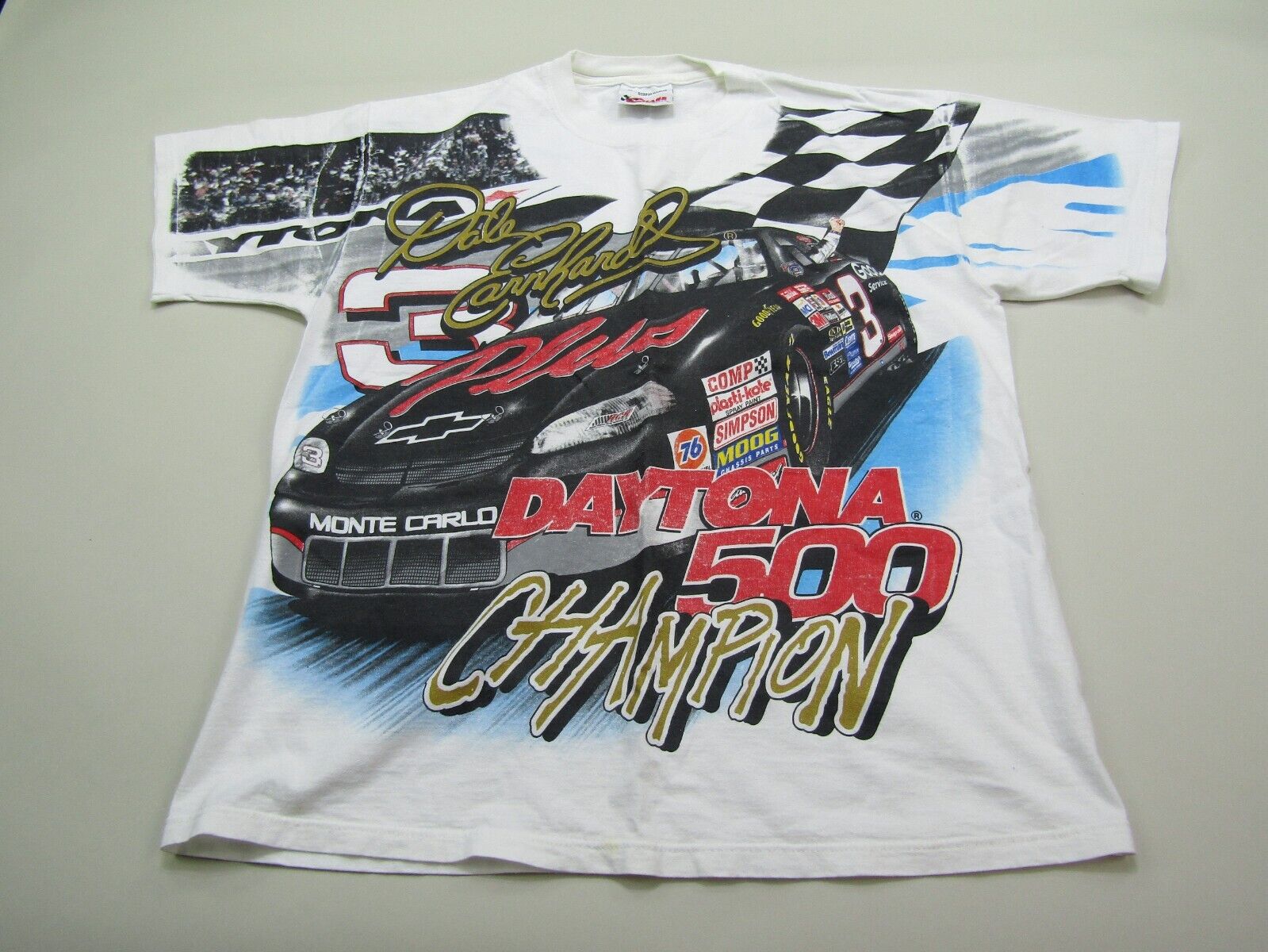VTG Dale Earnhardt T-Shirt Mens Medium Double-Sided Daytona 500 Chase Nascar Tee