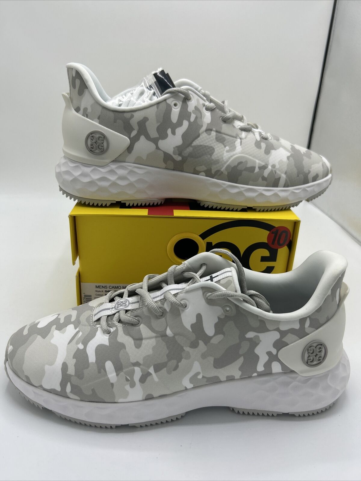 G/Fore MG4+ Plus Snow Camouflage Golf Shoes Men\'s Size 10 G4MS22EF29 Ships Now