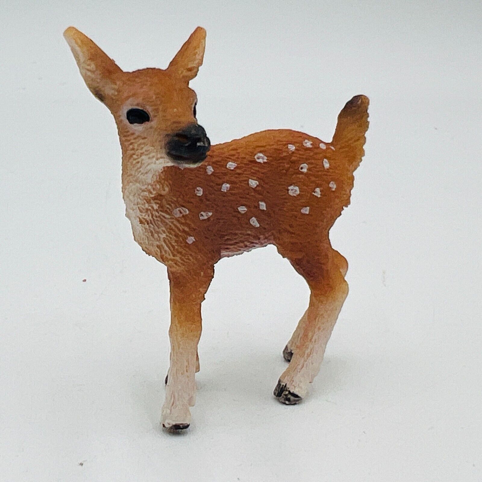Schleich White Tailed Deer Spotted Baby Fawn Animal Figure 2 inch