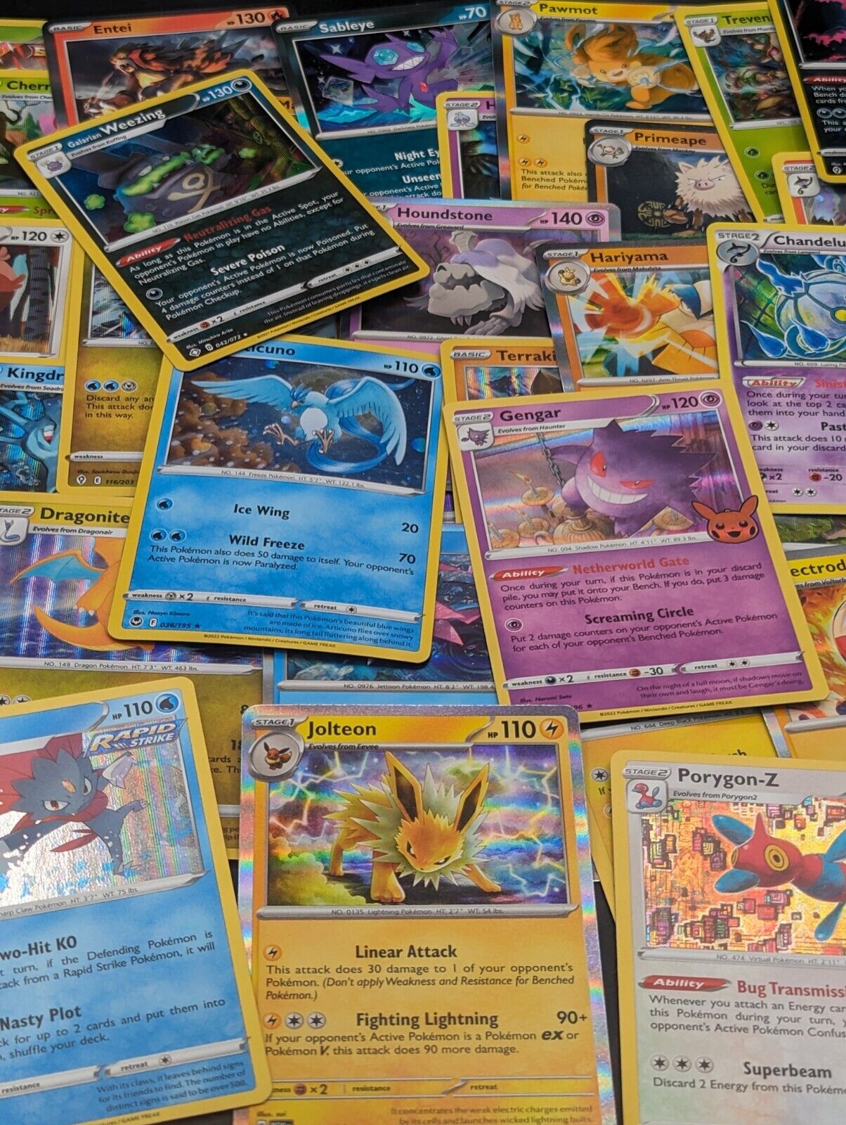 Pokemon Unsearched Card Lot 250 Foil Cards All Reverse Holo Rares Holo Rares NM