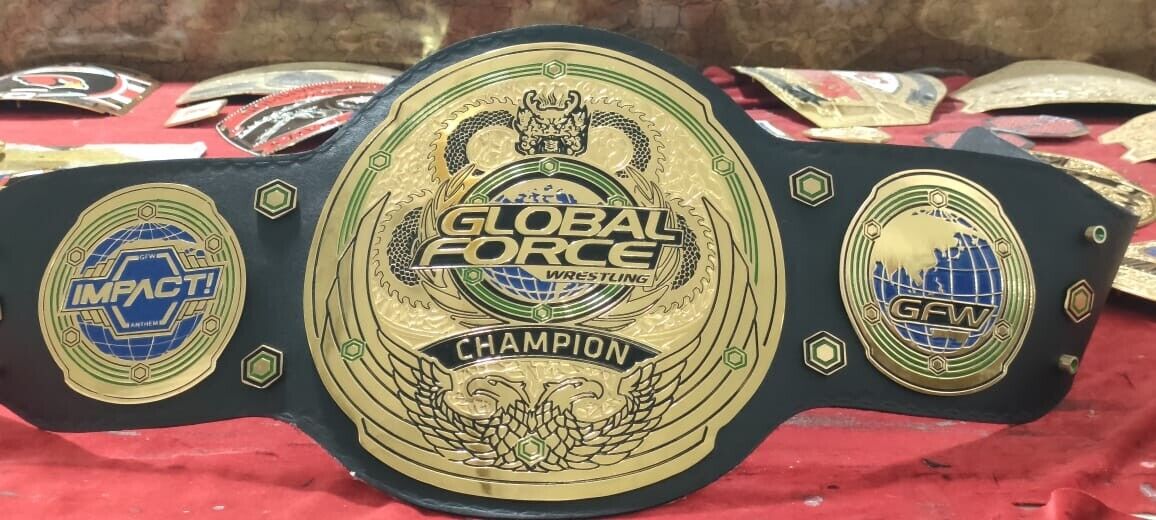 GFW Global Force Wrestling Championship Belt Adult Size 2MM ZINC
