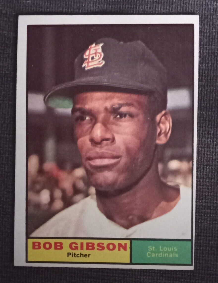 1961 Topps Bob Gibson #211 Vintage Baseball Card Cardinals Sharp