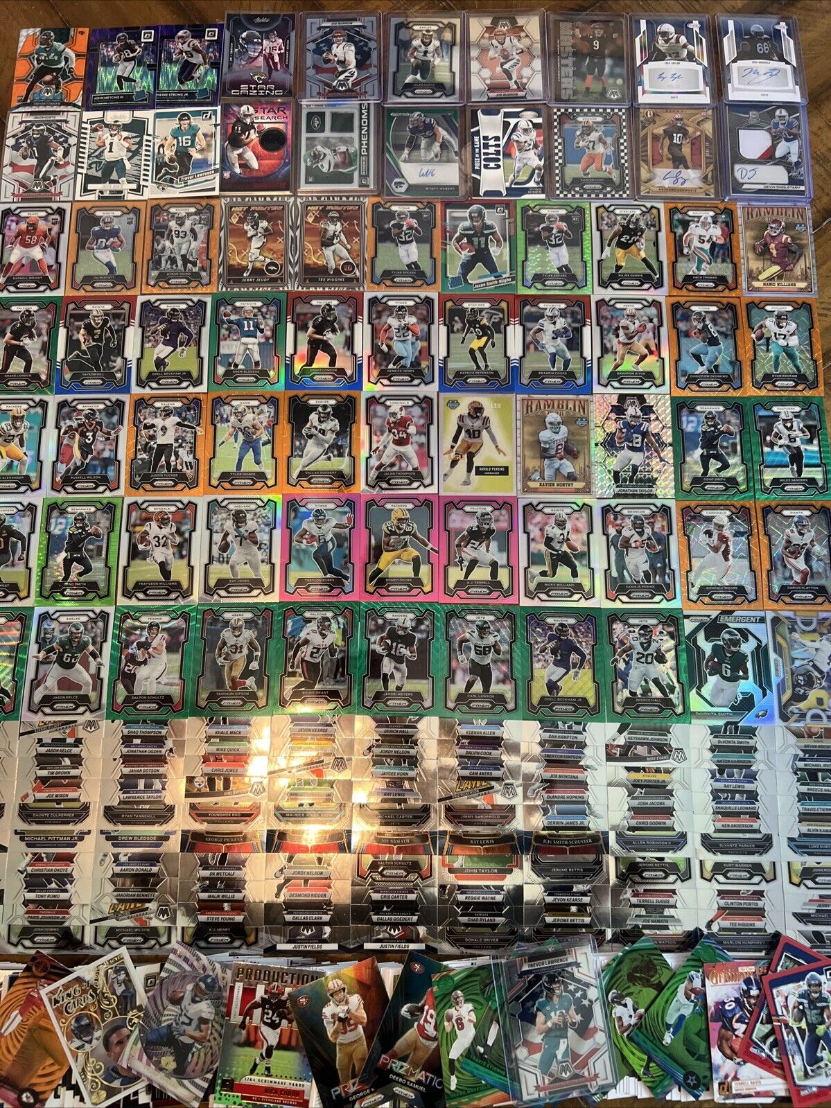 Huge NFL Prizm Lot Of 502 Cards RPA Autos Patches /# Lawrence Burrow Hurts