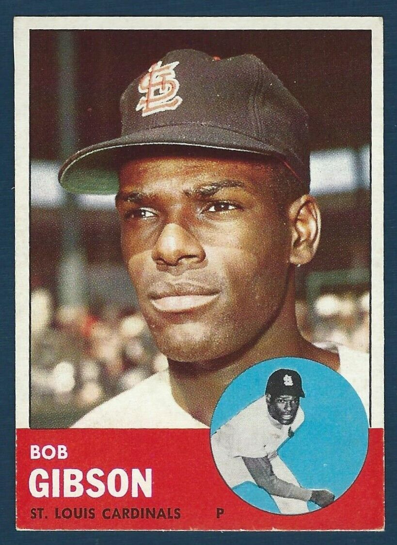 1963 Topps #415 Bob Gibson - St. Louis Cardinals - EX/ExMT