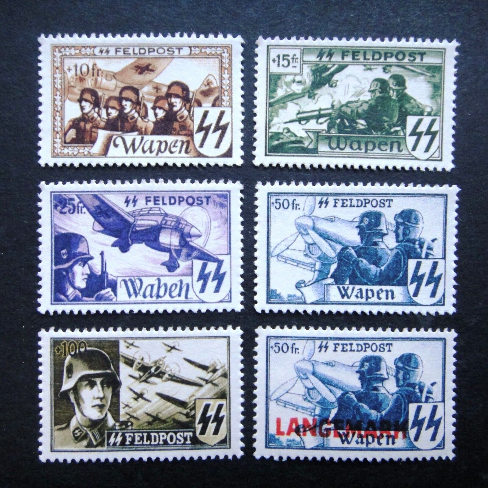 Germany Nazi 1944 MNH Flemish Legion WAFFEN SS FELDPOST stamp NSDAP WWII 3rd Rei