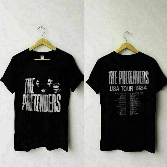 Vintage 1984 The Pretenders Usa Tour T-Shirt Double Sides For Fans NH6509