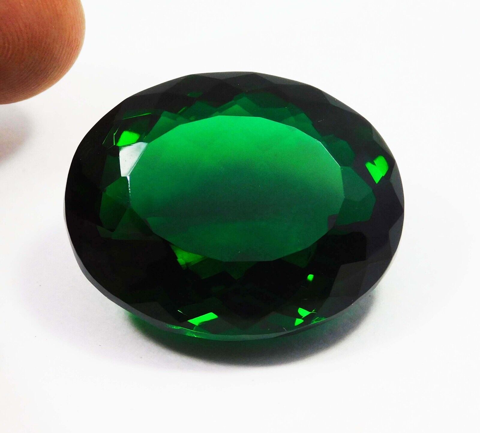 NATURAL CERTIFIED 82.35 CT OVAL CUT GREEN COLOMBIAN EMERALD LOOSE GEMSTONE`