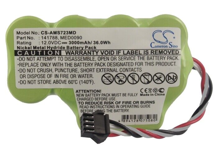 Battery for  Diversified Medical  N N1218WC3 Alaris Medicalsystems 7000 Infusion