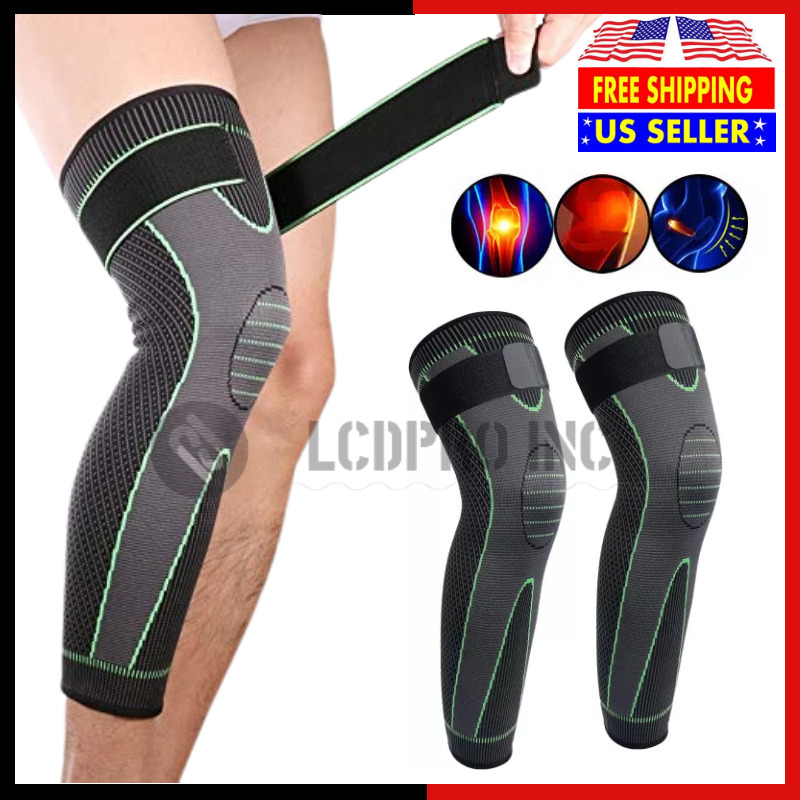 Leg Support Brace With Strap Thigh High Compression Sleeve Socks Pain Relief 1PC