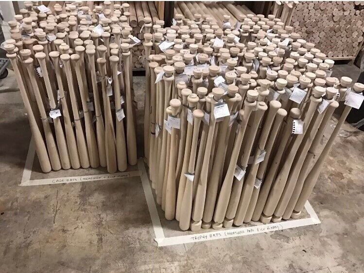 130 Wooden Blem Baseball Bats-Craft Quality