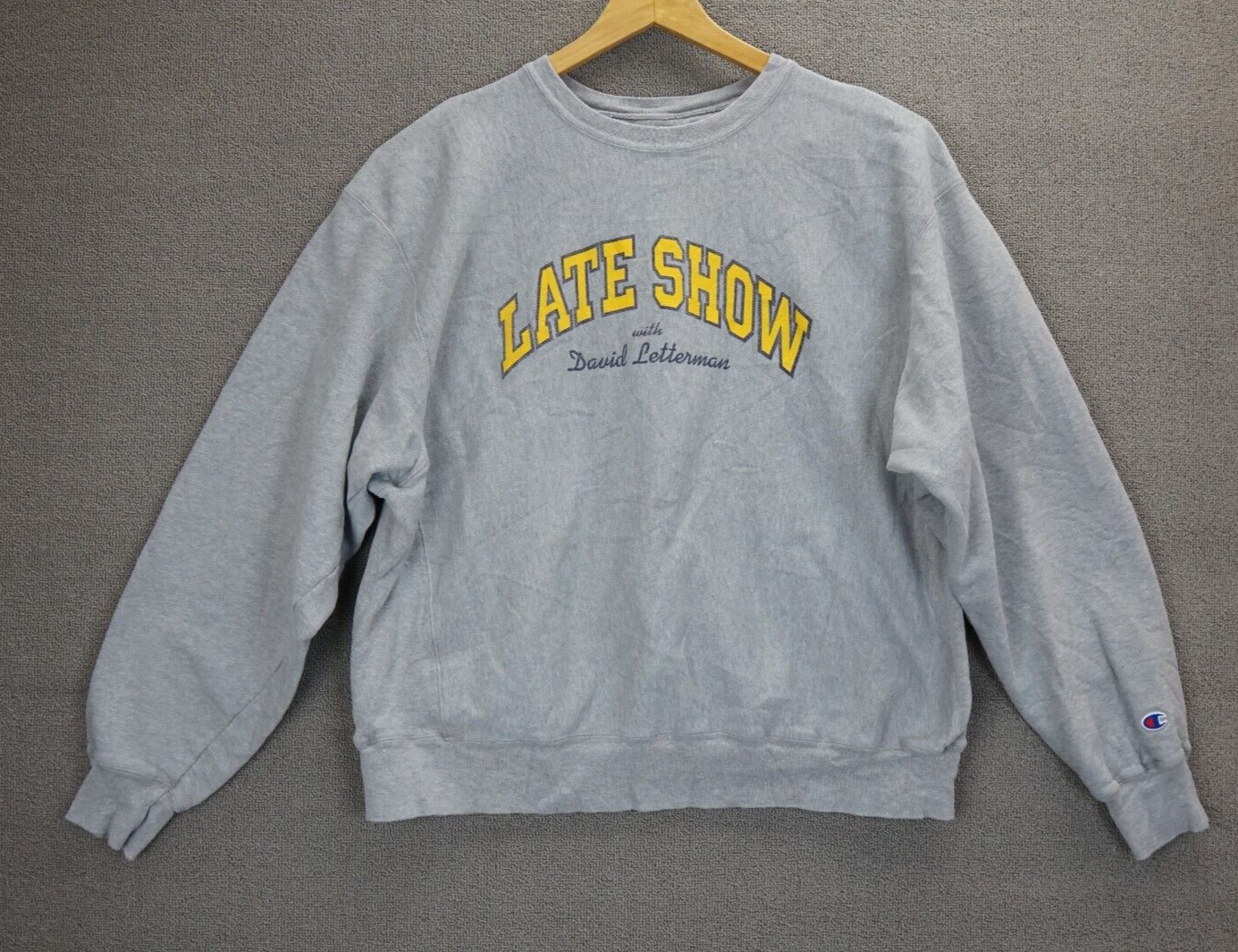 Vintage Champion Premium Reverse Weave Late Show With David Letterman SweatShirt