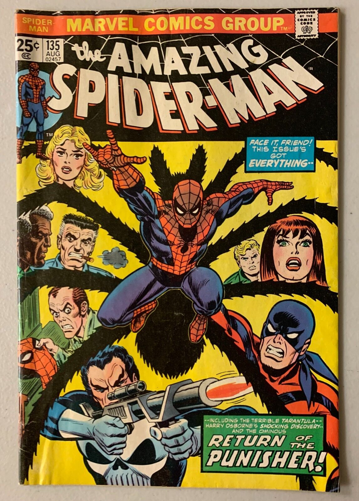 Amazing Spider-Man #135 Marvel 1st Series (3.0 GD/VG water) (1974)