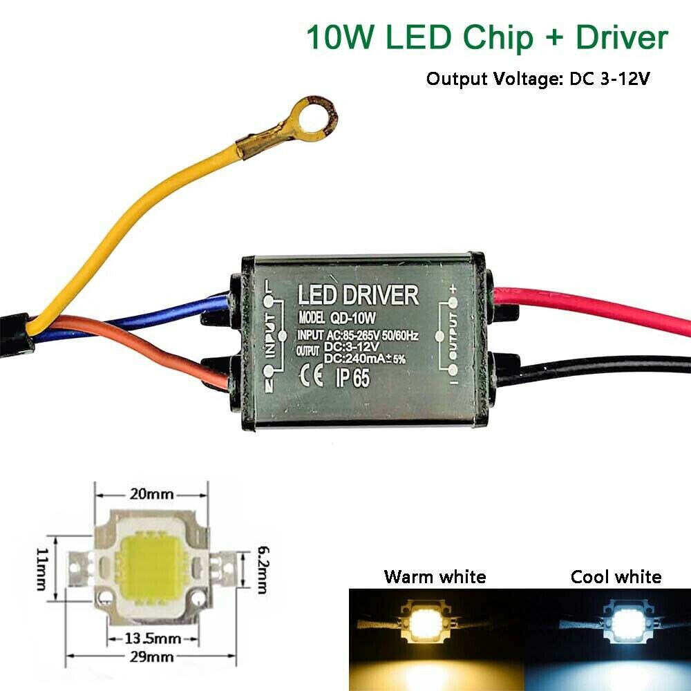 LED Chip + Driver 100W 50W 30W 20W 10W High Power Supply Transformer COB Bulb